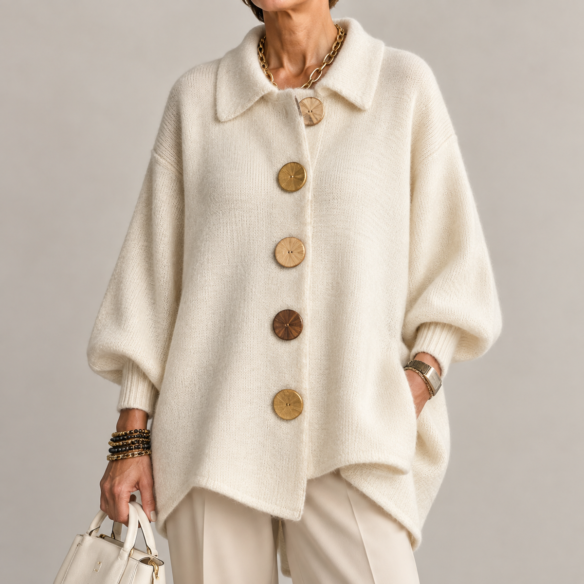Gilet oversize Lucie Paris – Édition Dorée