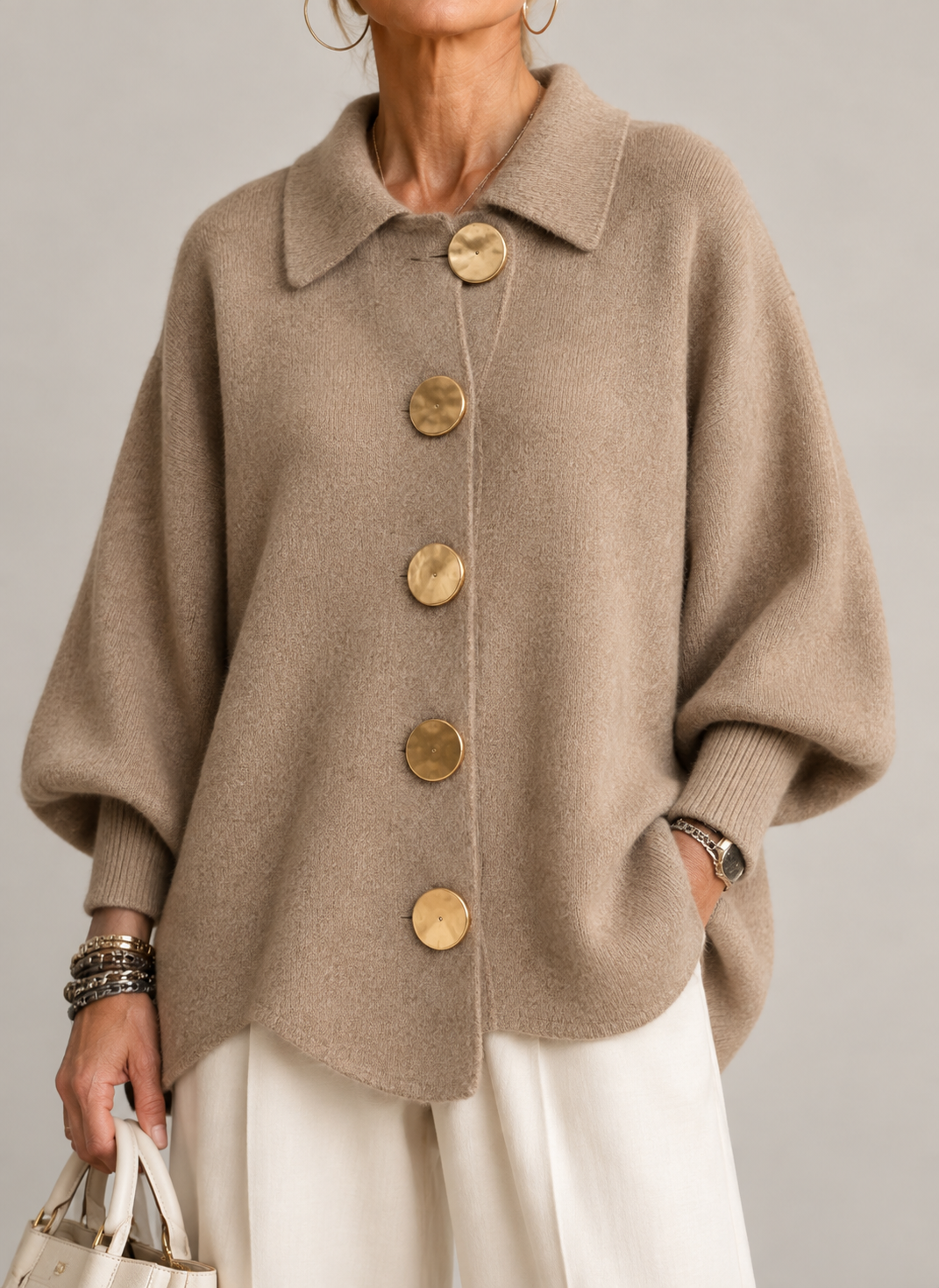 Gilet oversize Lucie Paris – Édition Dorée