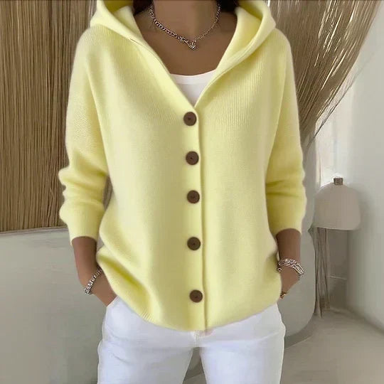 Gilet à capuche Lucie Paris – Week-end à Deauville, coloris jaune