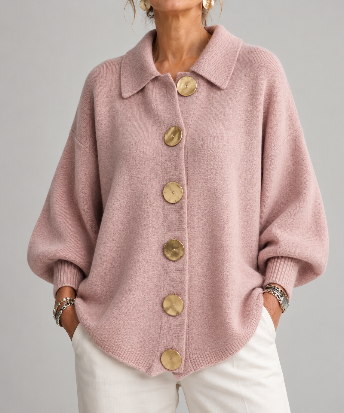 Gilet oversize Lucie Paris – Édition Dorée