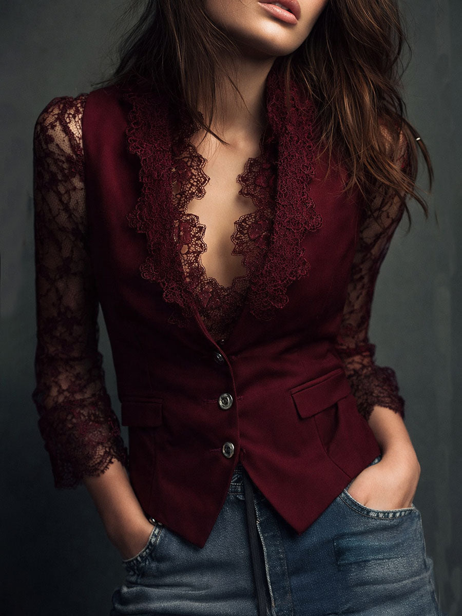Sophie – Blazer à manches transparentes