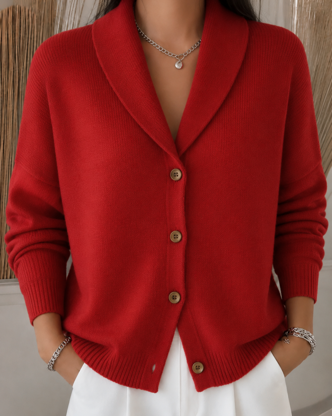 Gilet Lucie Paris Montparnasse, coloris rouge