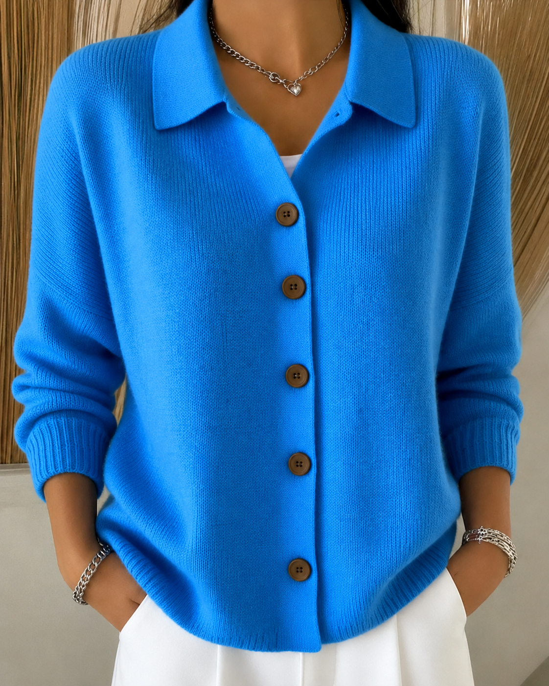 Gilet Lucie Paris Montparnasse, coloris bleu