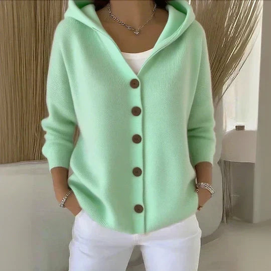 Gilet à capuche Lucie Paris – Week-end à Deauville, coloris vert