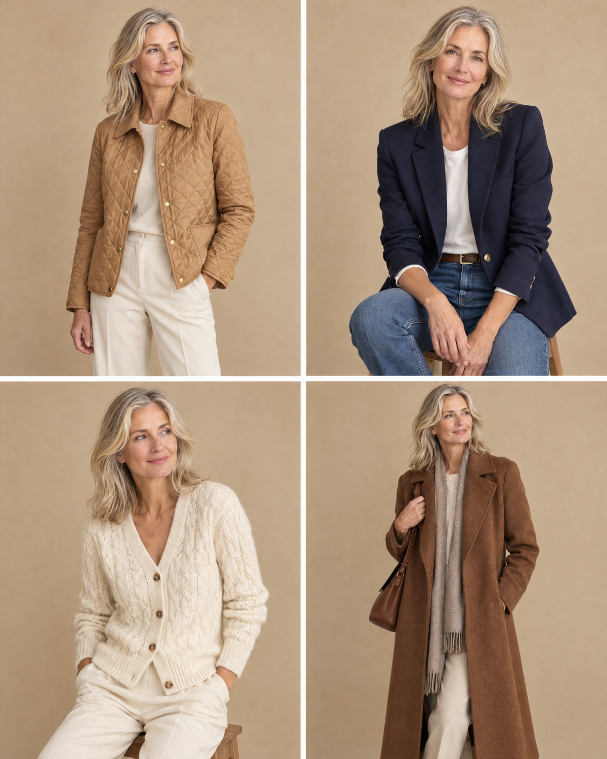Quatre tenues de la collection Lucie Paris