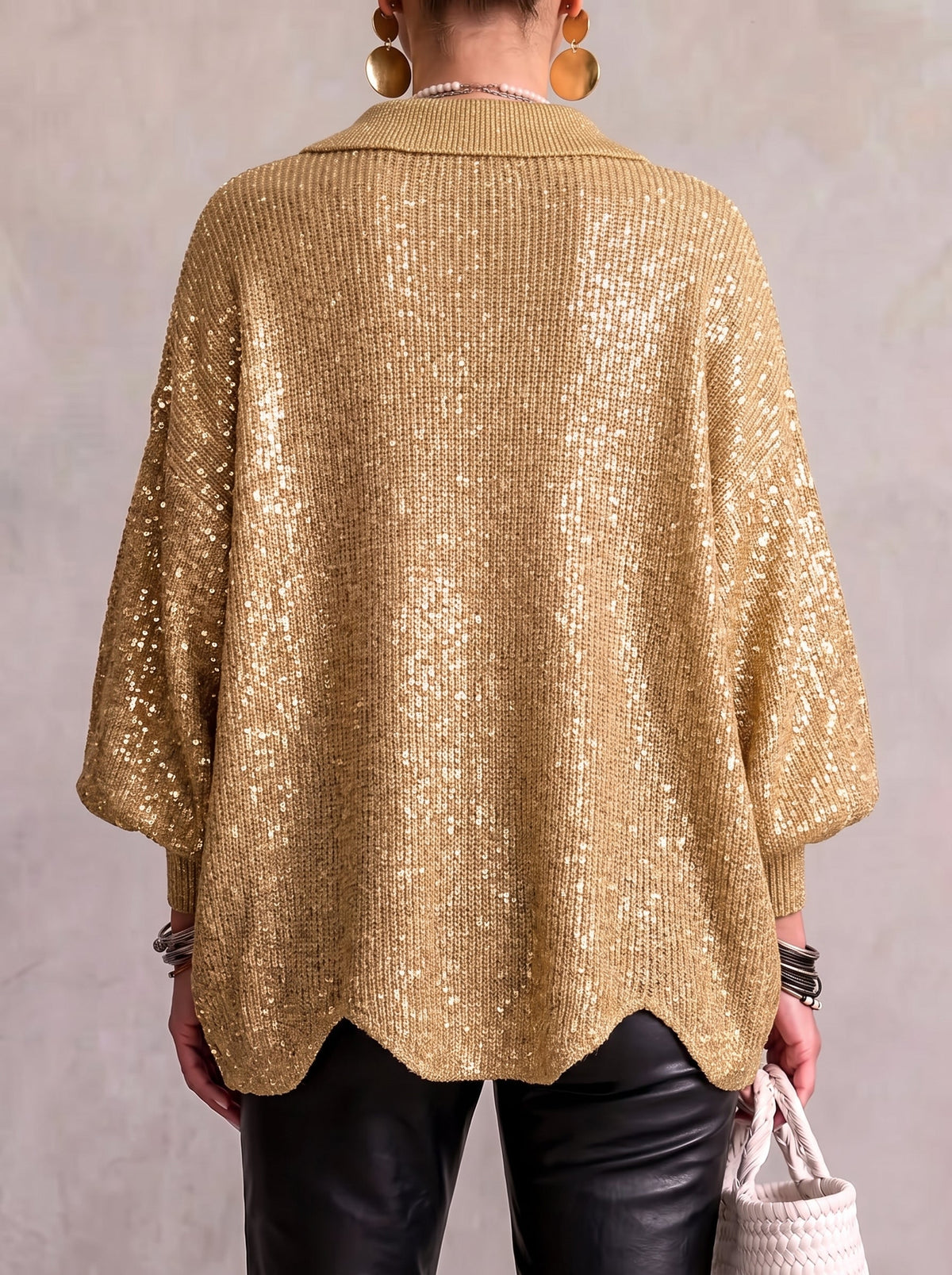 Gilet oversize Lucie Paris – Édition Dorée